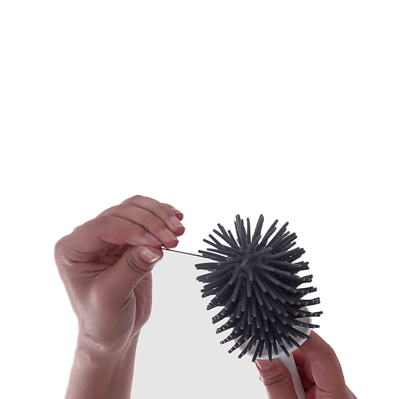 Lisslune | Silicone Toilet Brush with Holder | Modern, Efficient Loo Brush for Home Cleaning