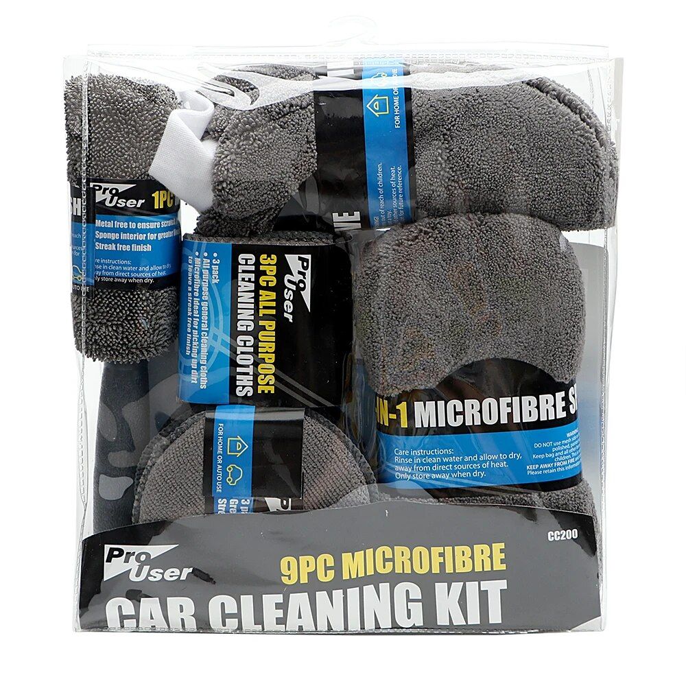 Lisslune | 9-piece Premium Microfiber Car Cleaning Set