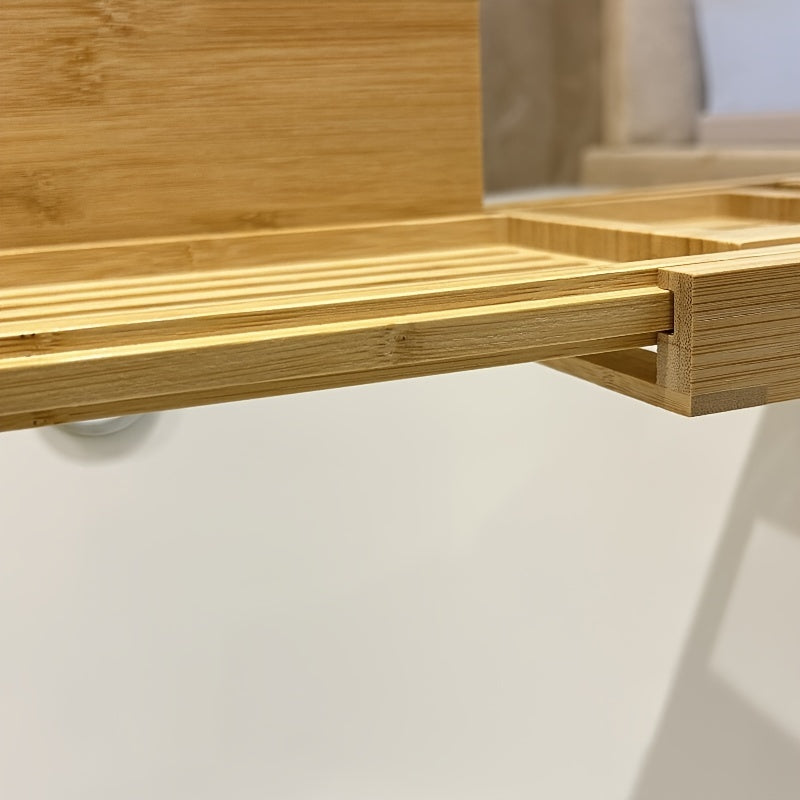 Lisslune | BambooRelax Expandable Bathtub Tray – Luxurious Spa Experience for Home