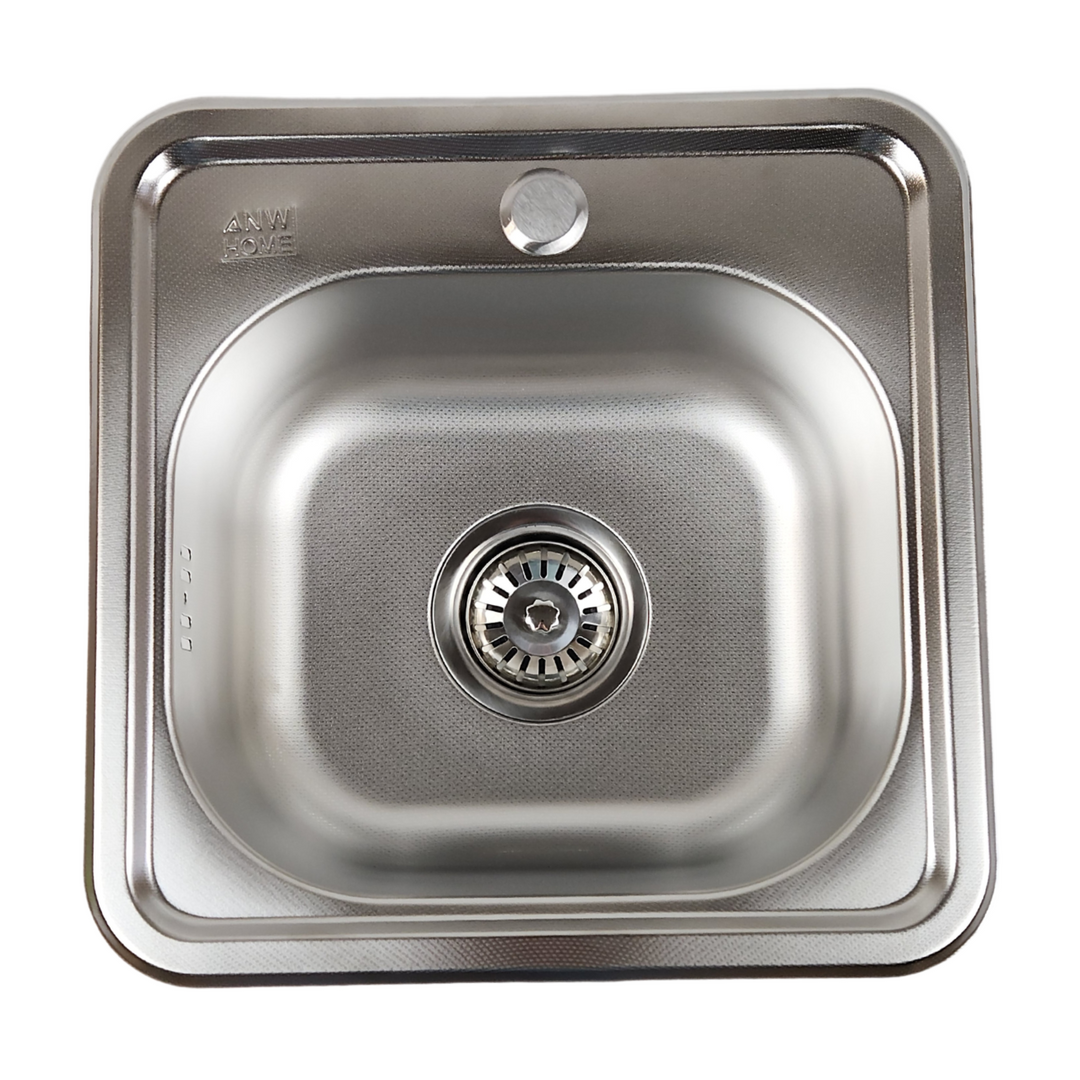 Lisslune | Single bowl kitchen sink Micro Len 38x38 - siphon
