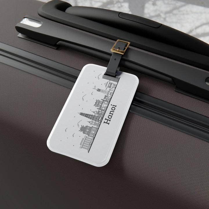 Lisslune | Chic Acrylic Luggage Tag Set with Luxury Leather Handle – Elevate Your Travel Essentials