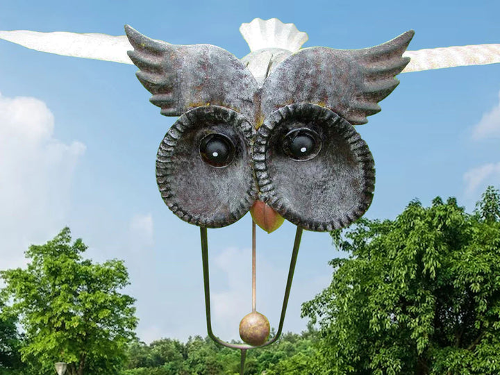Lisslune | WindGarden | Metal Garden Twirler Wind Spinner with Ground Stake – Weather Resistant Decor