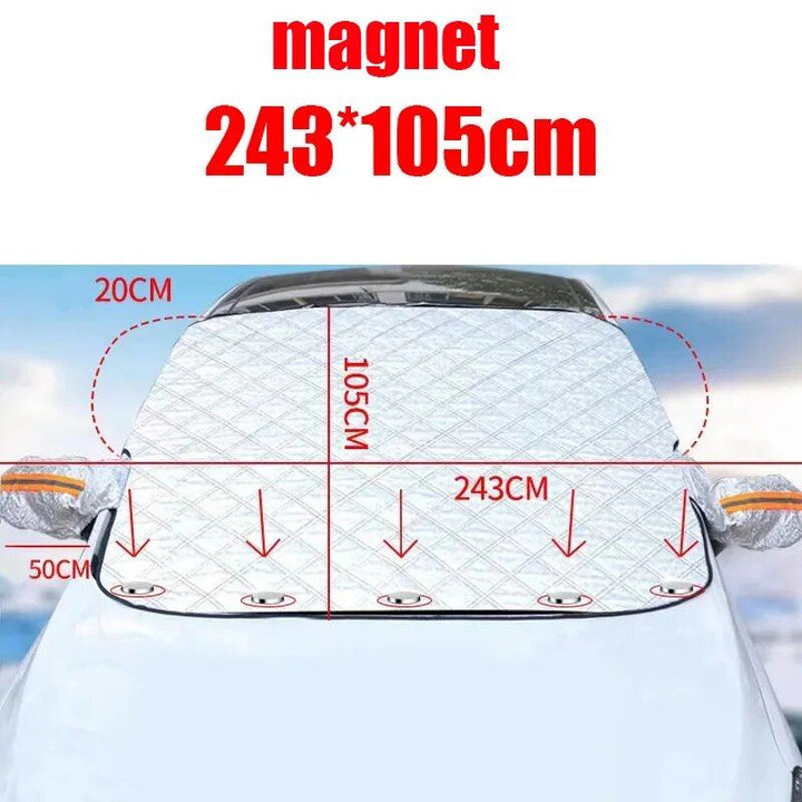 Lisslune | Multipurpose Magnetic Car Windshield Protector – Snow, Ice, and Sun Cover