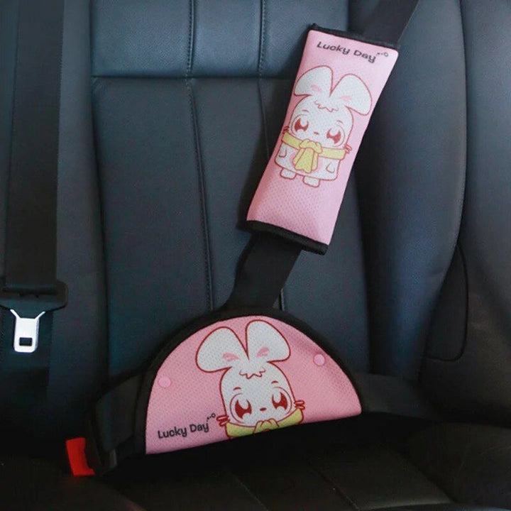 Lisslune | Children's Cartoon Safety Seatbelt Cushion and Adjustment Set