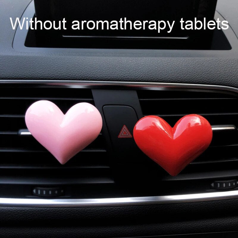 Lisslune | Charming Red Heart Car Air Freshener Clip