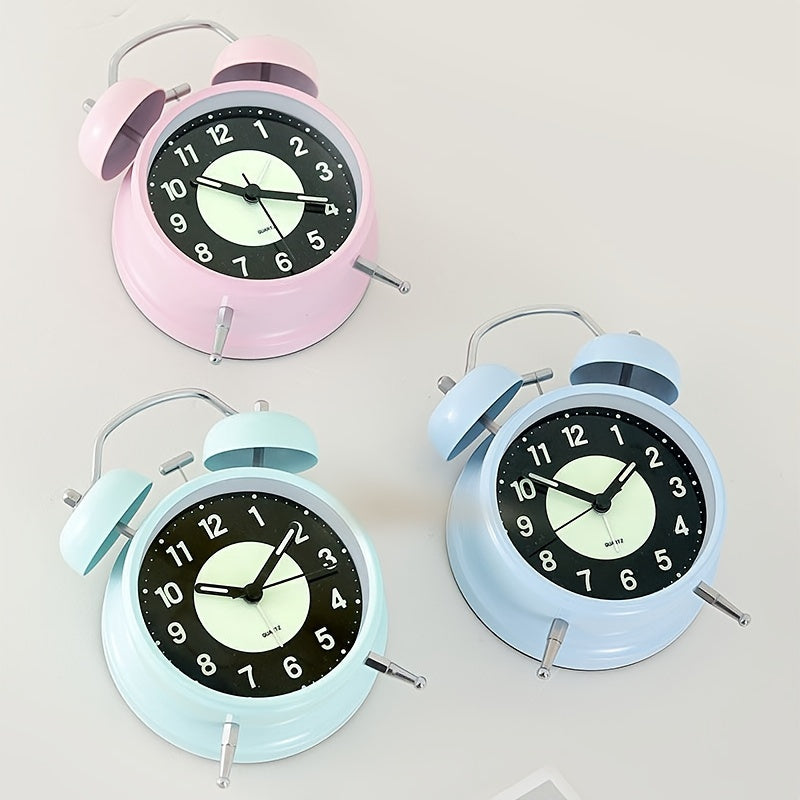 Lisslune | LuminousTime - Elegant Metal Alarm Clock with Gentle Lighting for Peaceful Mornings and Nights