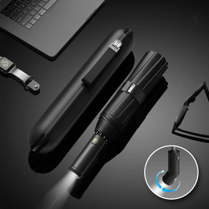 Lisslune | Fully Automatic Folding Umbrella With Rotating LED Light