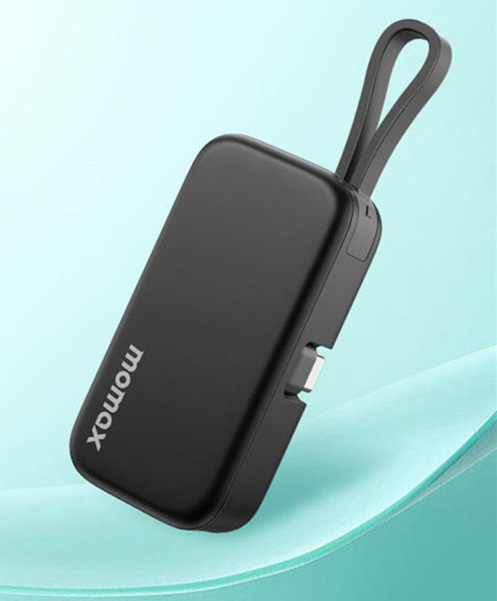 Lisslune | 5000mAh Mini Capsule Portable Power Bank With Built-in Fast Charging Cable