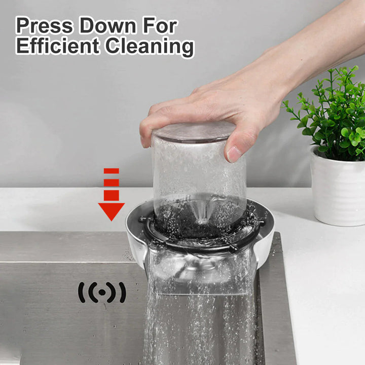 Lisslune | High Pressure Water Tap Glass Cleaner for Kitchen Sink Automatic Glass Cup Cleaner Beer Coffee Milk Tea Cup Cleaner Bar Accessories