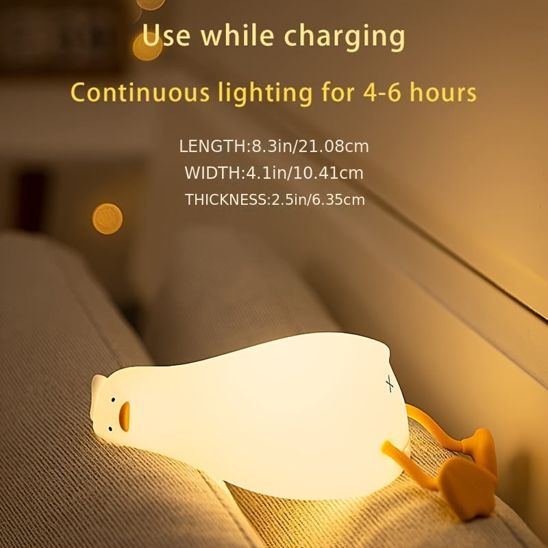 Lisslune | Sleeping Duck Lamp - Rechargeable Dimmable Silicone Night Light