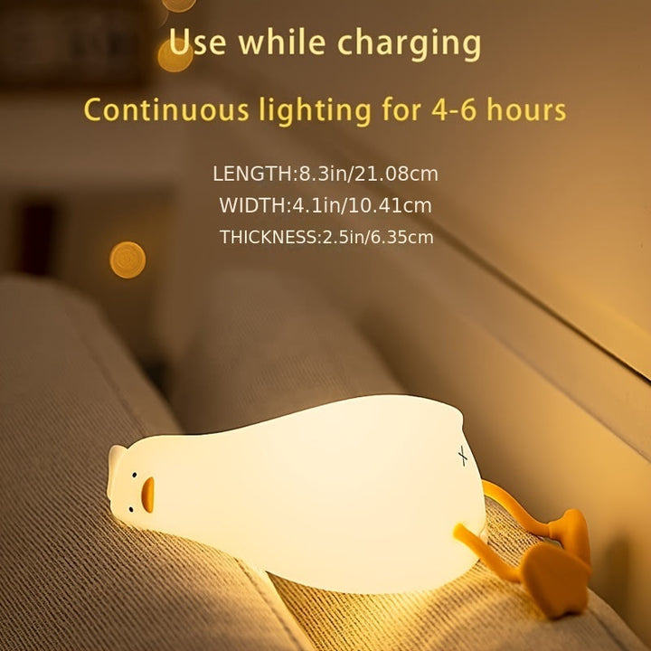 Lisslune | Sleeping Duck Lamp - Rechargeable Dimmable Silicone Night Light