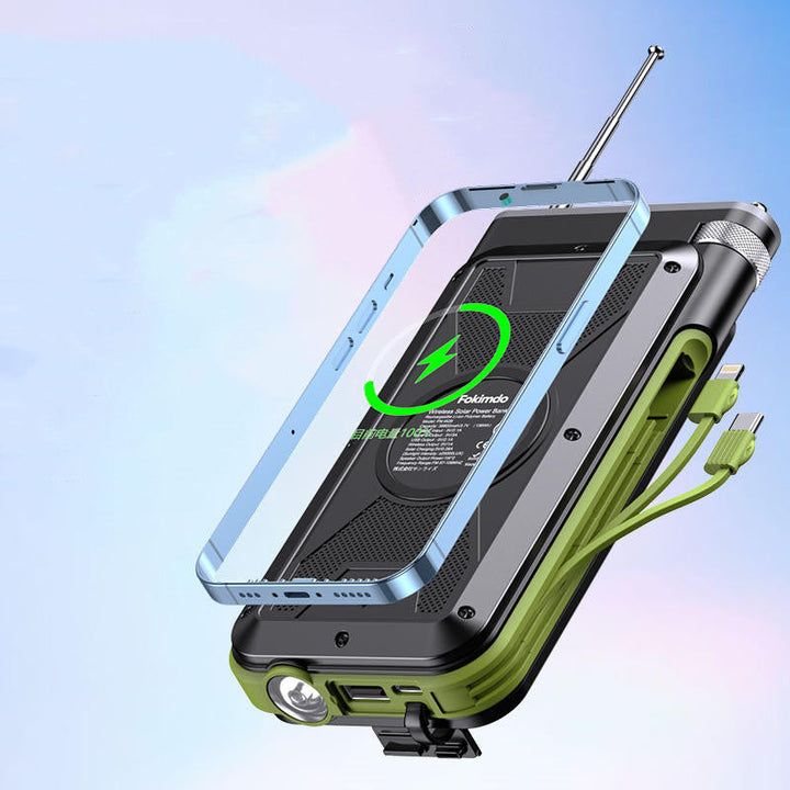 Lisslune | 20000mAh Solar Power Bank With Built-in Cable