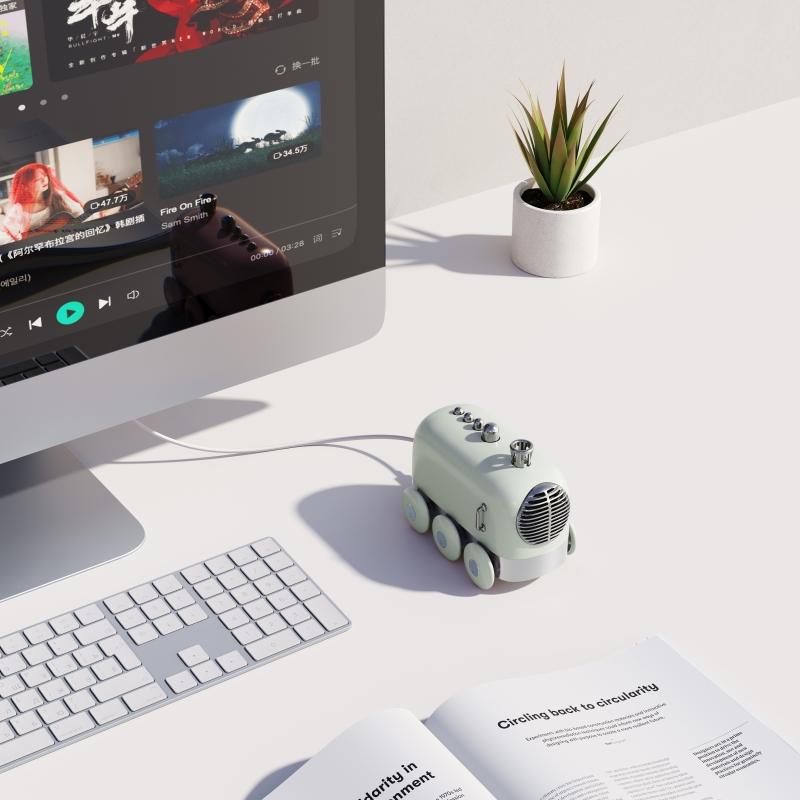 Lisslune | Retro Bluetooth Speaker with Wireless High-Quality Sound - Mini Train Design