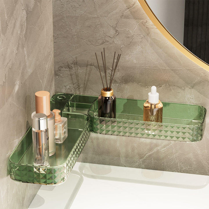 Lisslune | Multifunctional, wall-mounted, rotatable U-shaped storage corner shelf