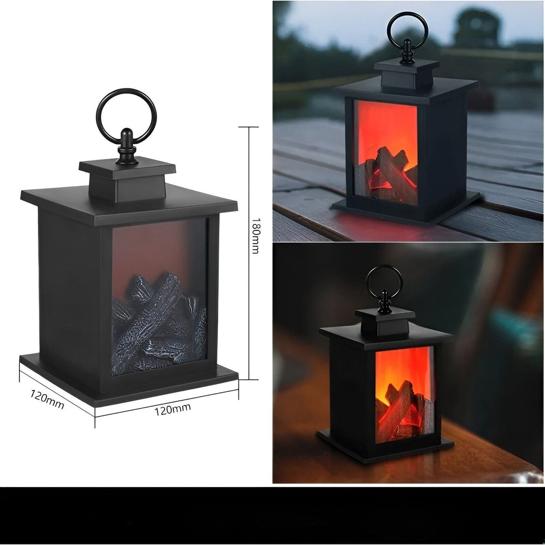 Lisslune | RadiantFlame LED Lantern – Realistic Flame Table Lamp for Cosy Ambient Lighting
