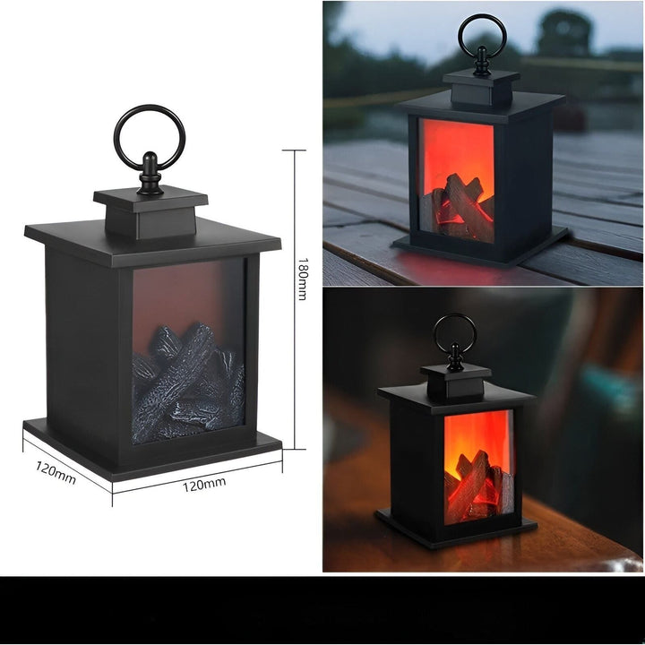 Lisslune | RadiantFlame LED Lantern – Realistic Flame Table Lamp for Cosy Ambient Lighting