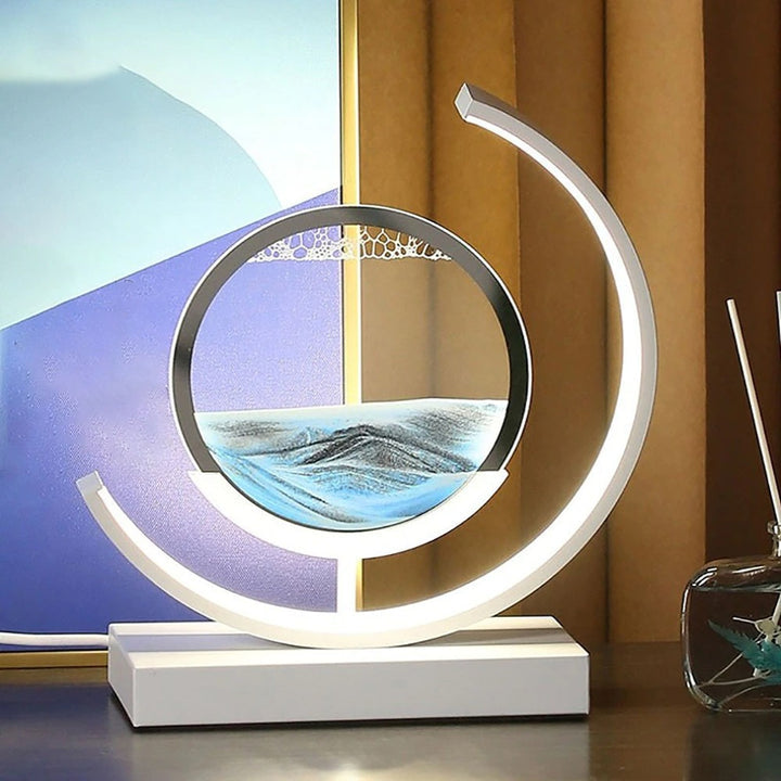 Lisslune | LED Table Lamp with Moving Sand Landscape – SandLight