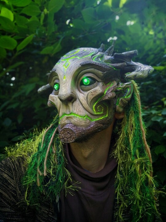 Lisslune | Green Man Forest Spirit Mask Costume Accessories Masks