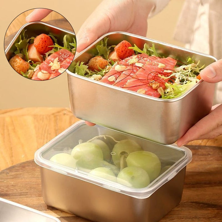 Lisslune | Stainless Steel Food Storage Container with Lid, Lunch, Snack Storage Box