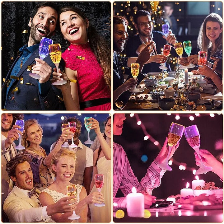 Lisslune | GlowSip - LED-lit wine glass set (6 pieces)