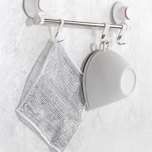 Lisslune | 10 pieces multifunctional cleaning cloth – powerful metal wire fabric for effortless stain removal