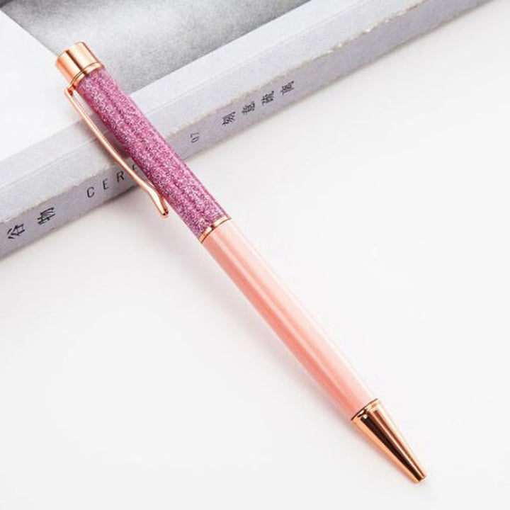 Lisslune | 1Pc New Gold Foil Pens Metal Ballpoint Pens Office Birthday Gifts Ballpoint Pen Engraved Names Private Laser Customize Logo Pen
