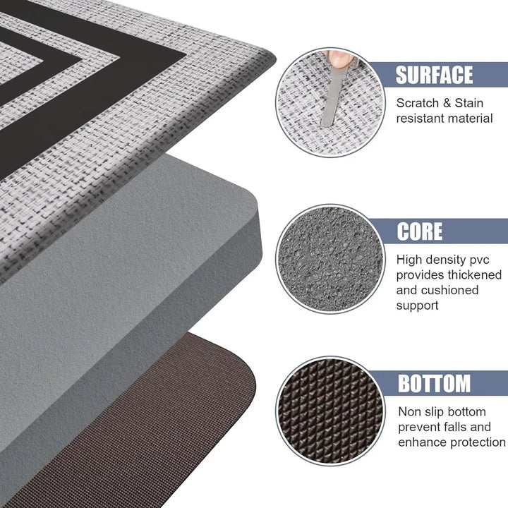 Lisslune | SafeStyle Non-Slip Mat for Home – Modern Design & Washable Artificial Leather