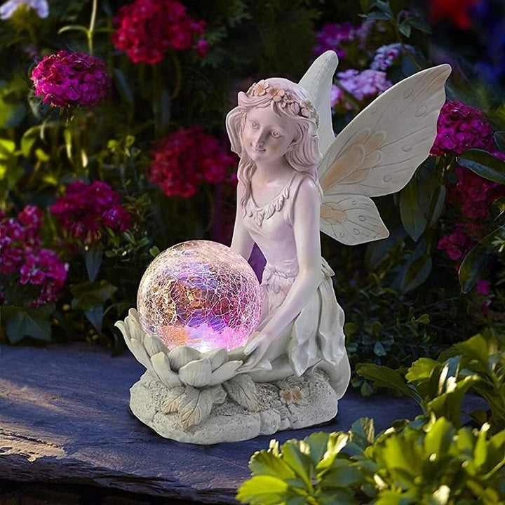 Lisslune | Home garden solar energy decoration Fairy Statue