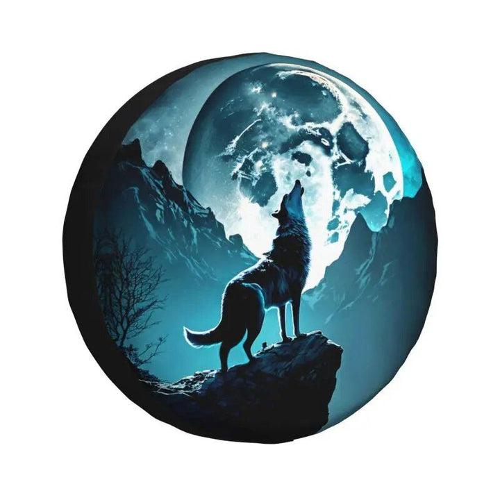 Lisslune | Wild Spirit Wolf Cover – Customized Protector for 4x4, Trailer, RV Wheels