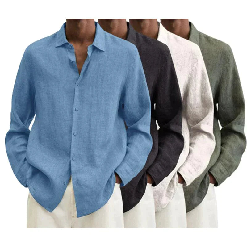 Lisslune | Linen Long Sleeve Shirt for Men