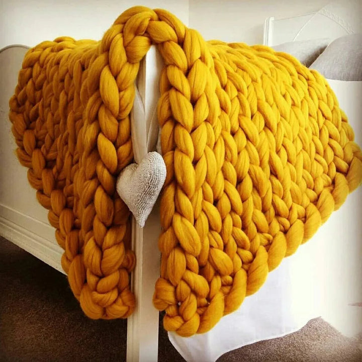 Lisslune | Thick Line Sofa Knitted Blanket