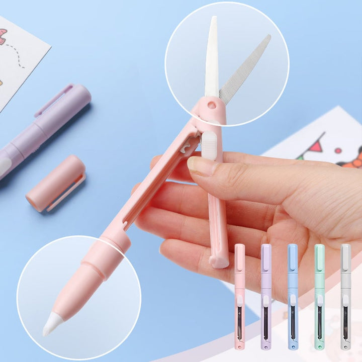 Lisslune | Mini Folding Pen Scissors Graving Knife for Kids