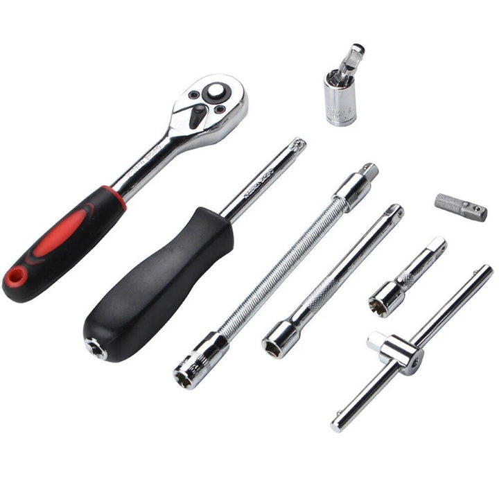 Lisslune | Professional 46-piece car repair tool set - Multifunction steering wheel removal tool and tire removal set