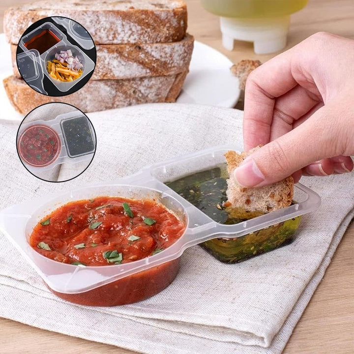 Lisslune | Double Compartment Snack Containers with Lids