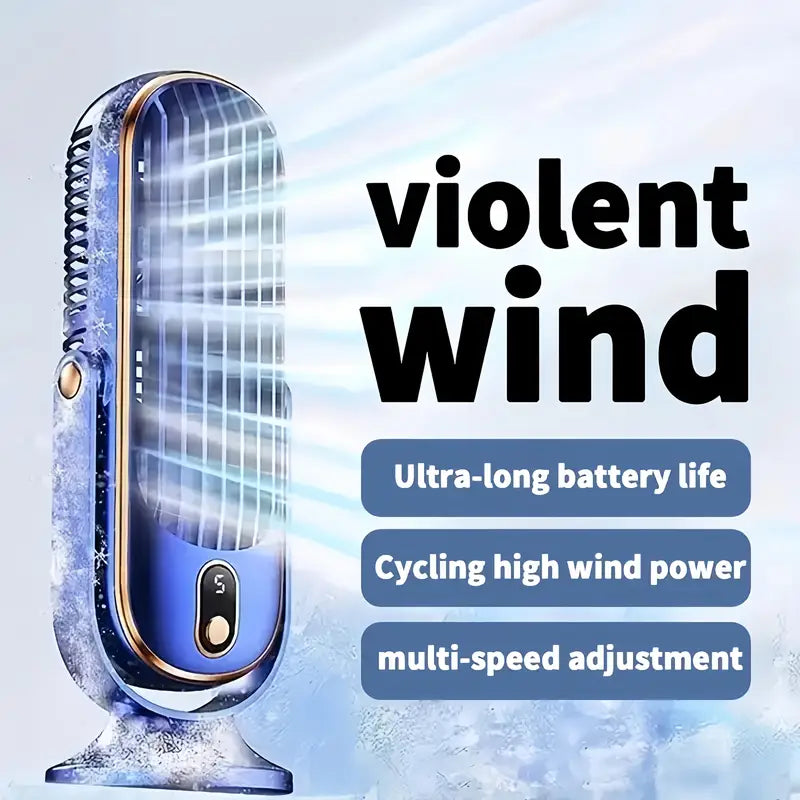 Lisslune | Portable Mini Air Conditioner with USB Charging – 5 Speeds & 720° Rotation