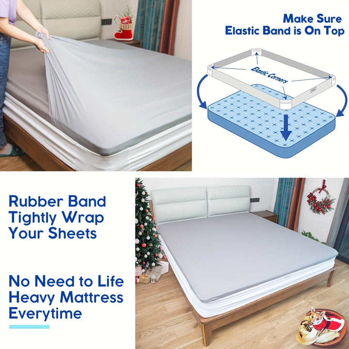 Lisslune | Sheet Holder – Fitted Sheet and Wide Mattress Corner Strap Fastener – Rubber Sheet Straps for a Tight Fit