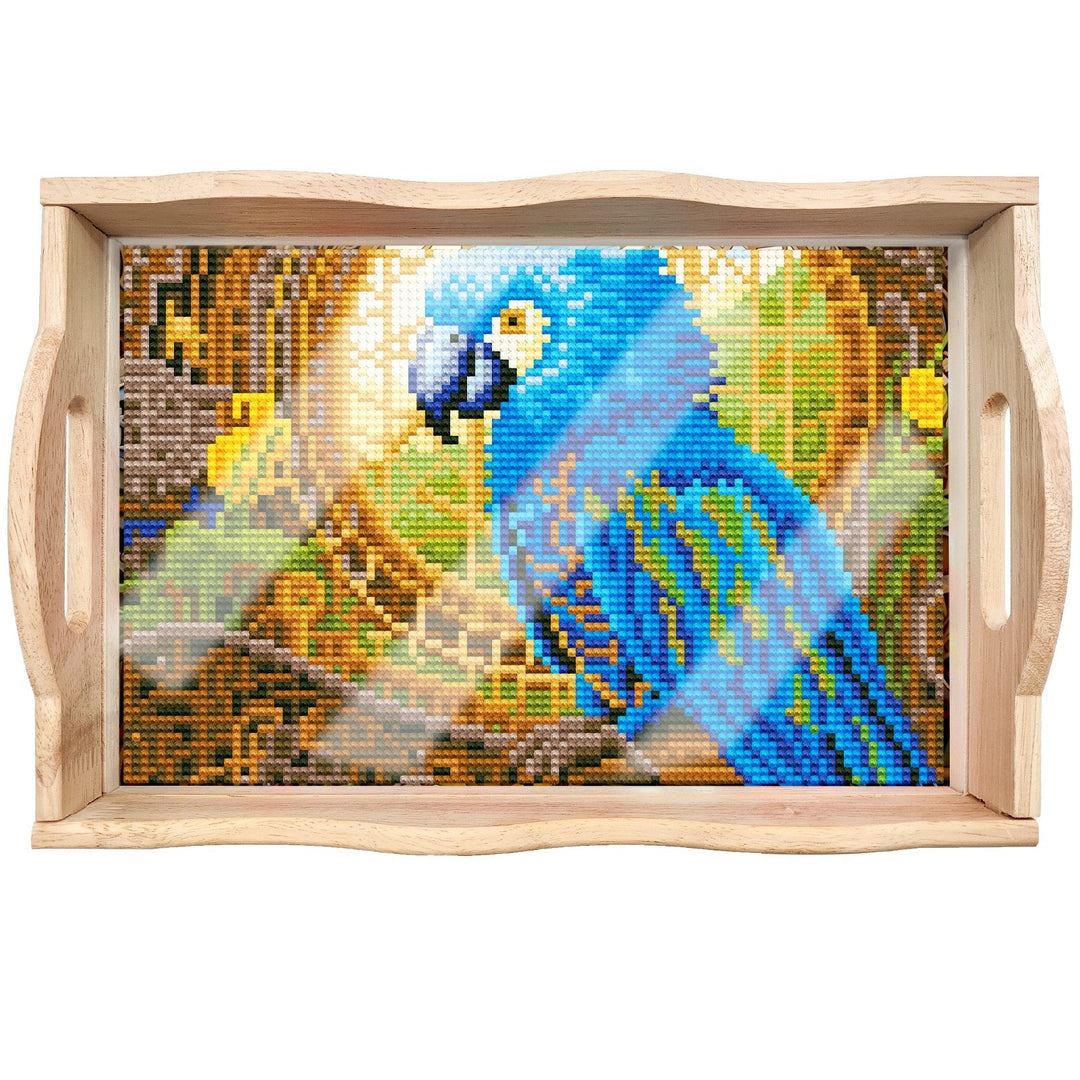 Lisslune | DIY Diamond Painting Wooden Tray Food Tray with Handle Living Room Decoration Mandala Wooden Tray Kit