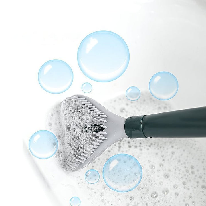 Lisslune | FlexScrub Smart Toilet Brush with Flexible Bristles and Built-in Cleaning
