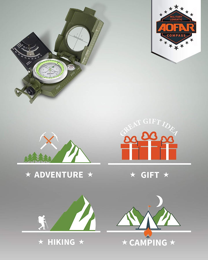 Lisslune | Multifunctional Military Aiming Navigation Compass Compass