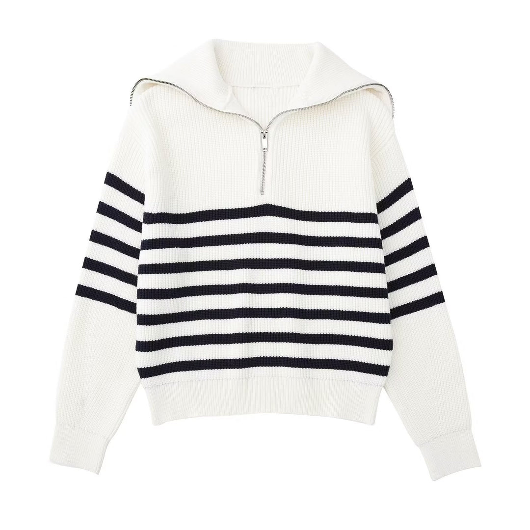 Lisslune | All Match Wool Sweater with Open Collar
