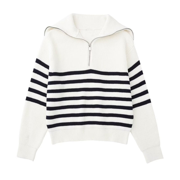 Lisslune | All Match Wool Sweater with Open Collar