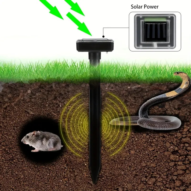 Lisslune | Solar-powered snake and pest deterrent – Ultrasonic device for the garden