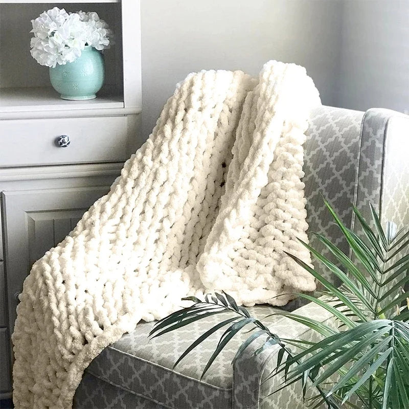 Lisslune | Thick Line Sofa Knitted Blanket