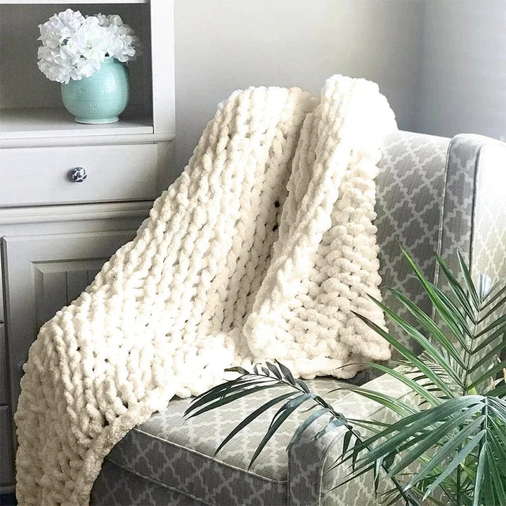 Lisslune | Thick Line Sofa Knitted Blanket