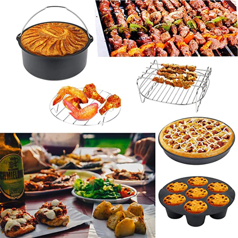 Lisslune | FryEase | Air fryer accessories | Complete set | Enrich your cooking experience