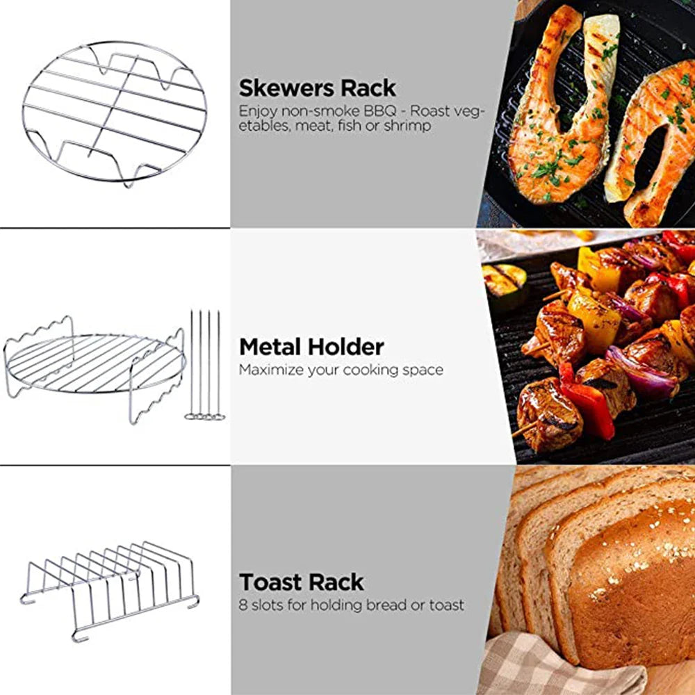 Lisslune | FryEase | Air fryer accessories | Complete set | Enrich your cooking experience