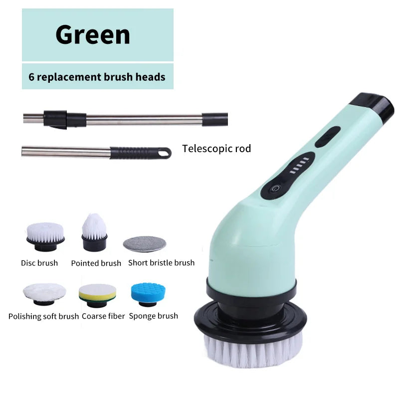 Lisslune | 9-in-1 Electric Spin Cleaning Brush with LED Display – 1+1 FREE