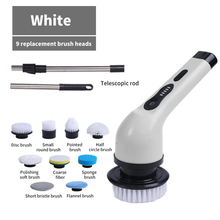 Lisslune | 9-in-1 Electric Spin Cleaning Brush with LED Display – 1+1 FREE