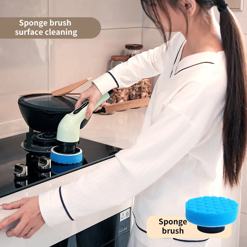 Lisslune | 9-in-1 Electric Spin Cleaning Brush with LED Display – 1+1 FREE