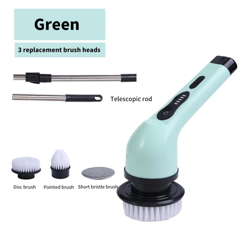 Lisslune | 9-in-1 Electric Spin Cleaning Brush with LED Display – 1+1 FREE